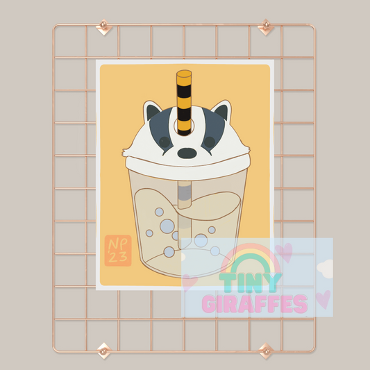 Hufflepuff Boba Tea Prints