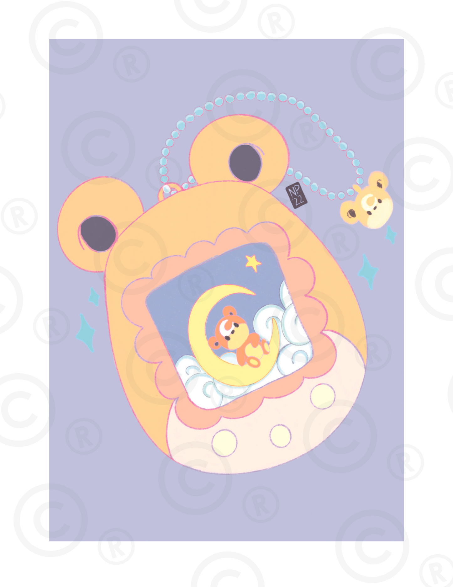 POKEMON TEDDIROSA TAMAGOTCHI INSPIRED ART PRINT 5X7