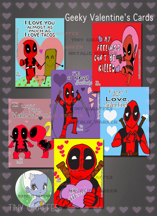 Deadpool Valentine Cards School Cards