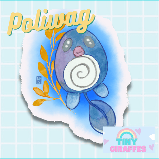 Pokemon Poliwag Sticker - TinyGiraffes